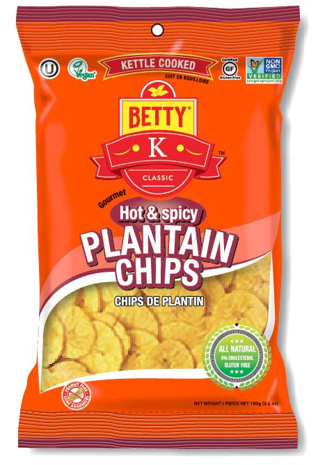 Betty K Foods Plantain Chips, Hot & Spicy - Betty K Foods (668x668), Png Download