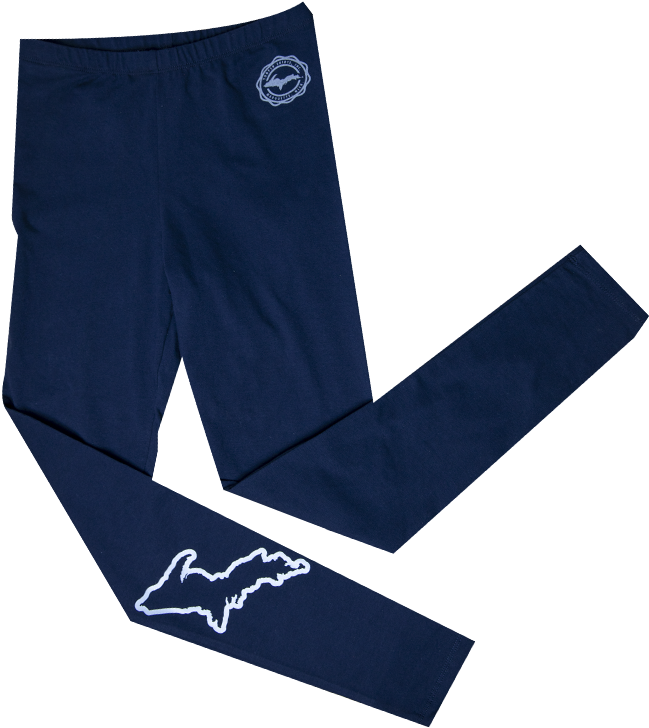 Silhouette" Ladies' Navy Legging - Pocket (800x800), Png Download