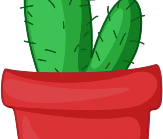 Cactus Clipart Potted - Potted Cactus Clipart (640x480), Png Download