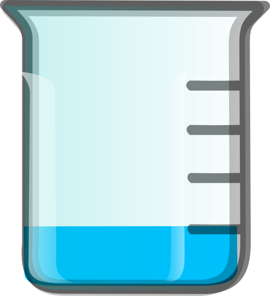 Png Free Download Beaker With Water Clipart - Large Beaker Clip Art (546x598), Png Download