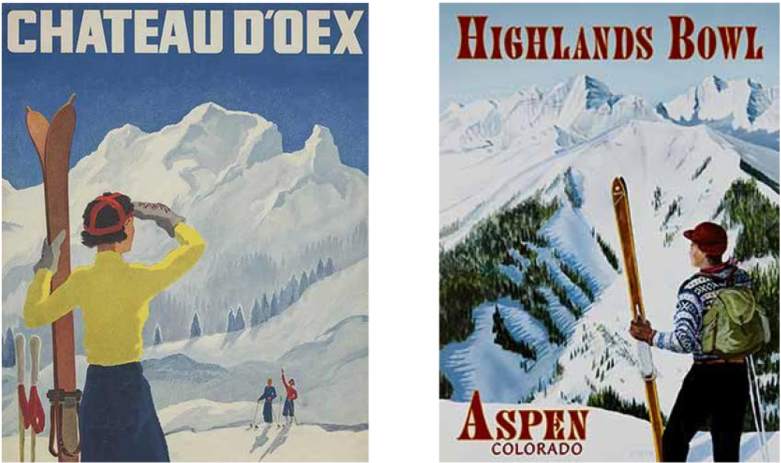 Vintage Poster Slides6 - Snow (1000x500), Png Download