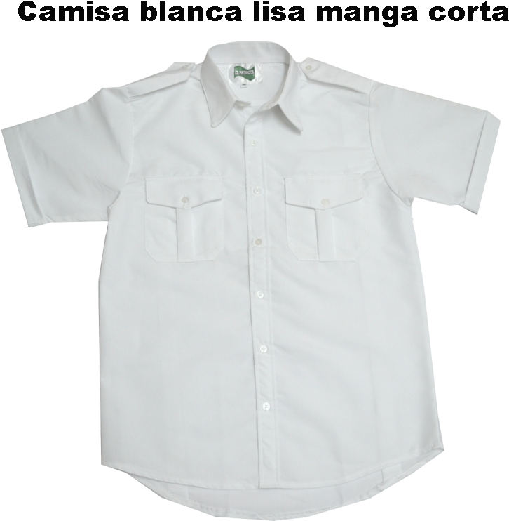 Camisa Blanca Lisa M - Camisa Blanca Manga Corta Png (1050x800), Png Download