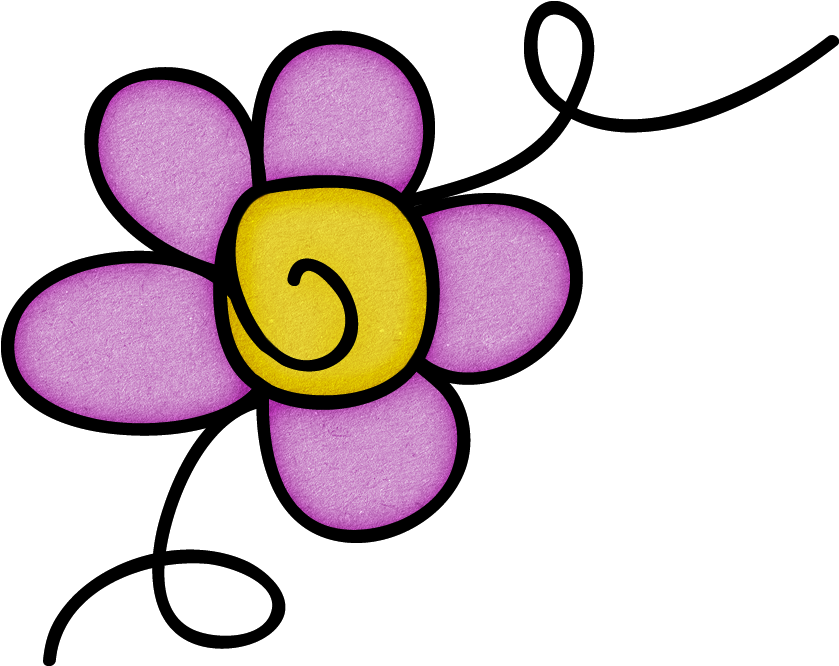 Flowers Clipart Doodle (879x720), Png Download