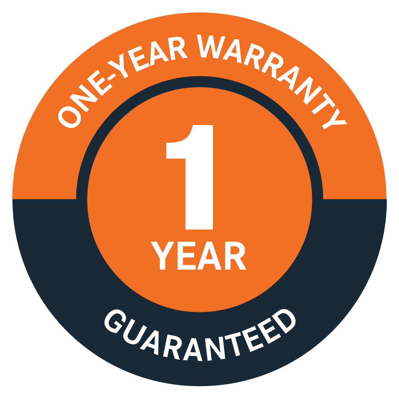 1 Year Warranty Badge (1300x1300), Png Download