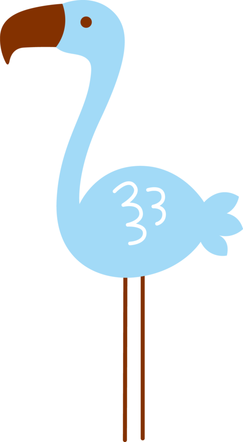 Clipart - Flamingo Minus (495x900), Png Download