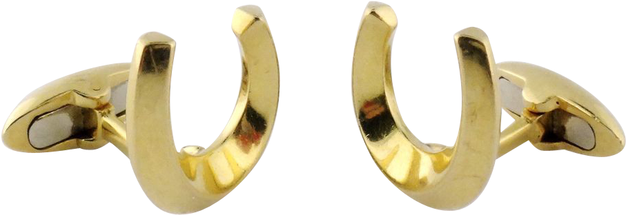 Vintage Tiffany & Co 18k Yellow Gold Horseshoe Cufflinks - Earrings (906x906), Png Download