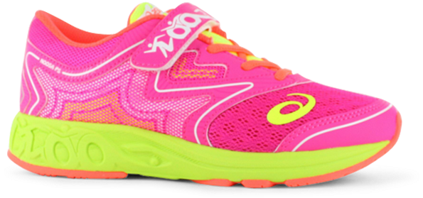 Asics Noosa Ps Kids Shocking Orange Flash Yellow - Sneakers (685x478), Png Download