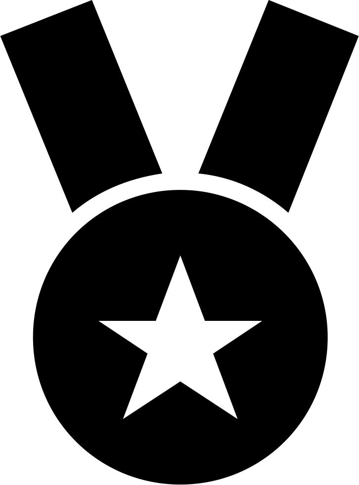 Star Medal Necklace Sportive Symbol Comments - Medal Icon Transparent Background (726x981), Png Download