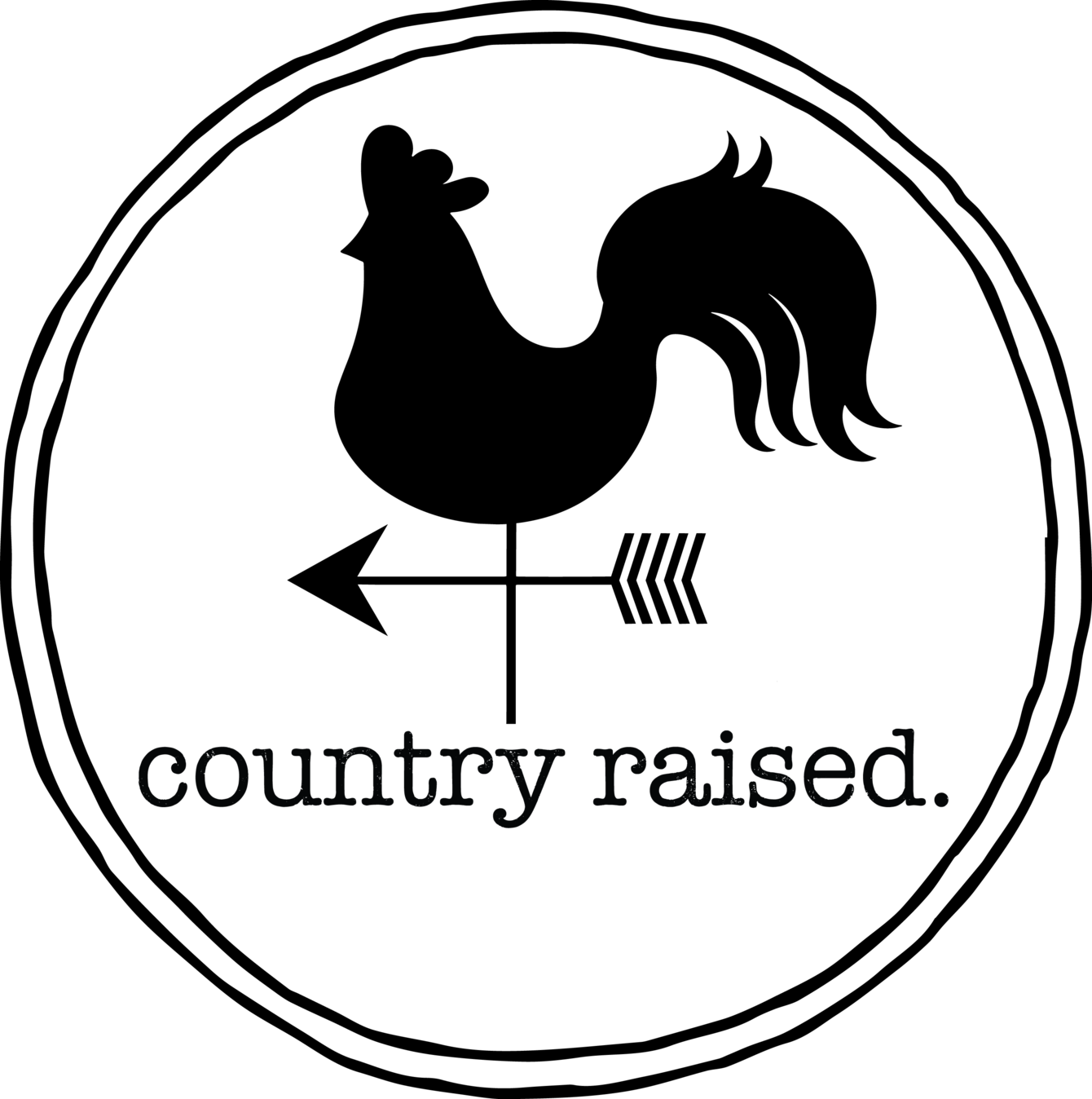 Country Raised - Rooster (1340x1348), Png Download