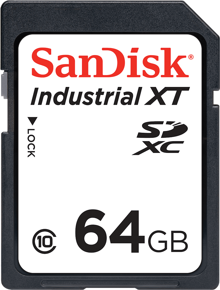 Industrial Xt Sd Card 64gb - Sandisk Industrial (1000x1000), Png Download