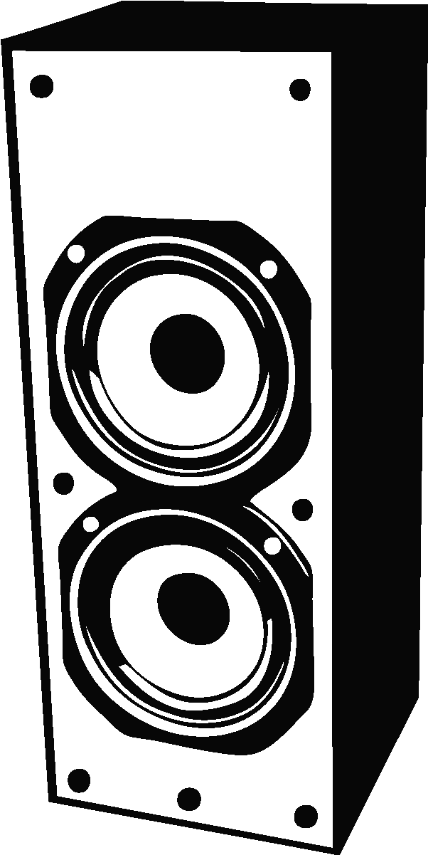 Dj Silhouette Speakers - Speaker Box Silhouette (1200x1200), Png Download