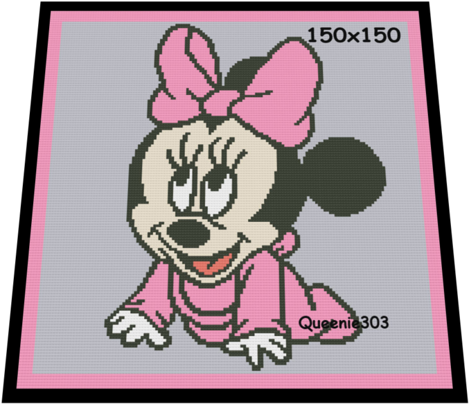 Baby Minnie - Cartoon (690x596), Png Download