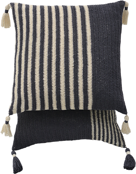 Grey Crochet Cushion Covers - Cushion (600x600), Png Download