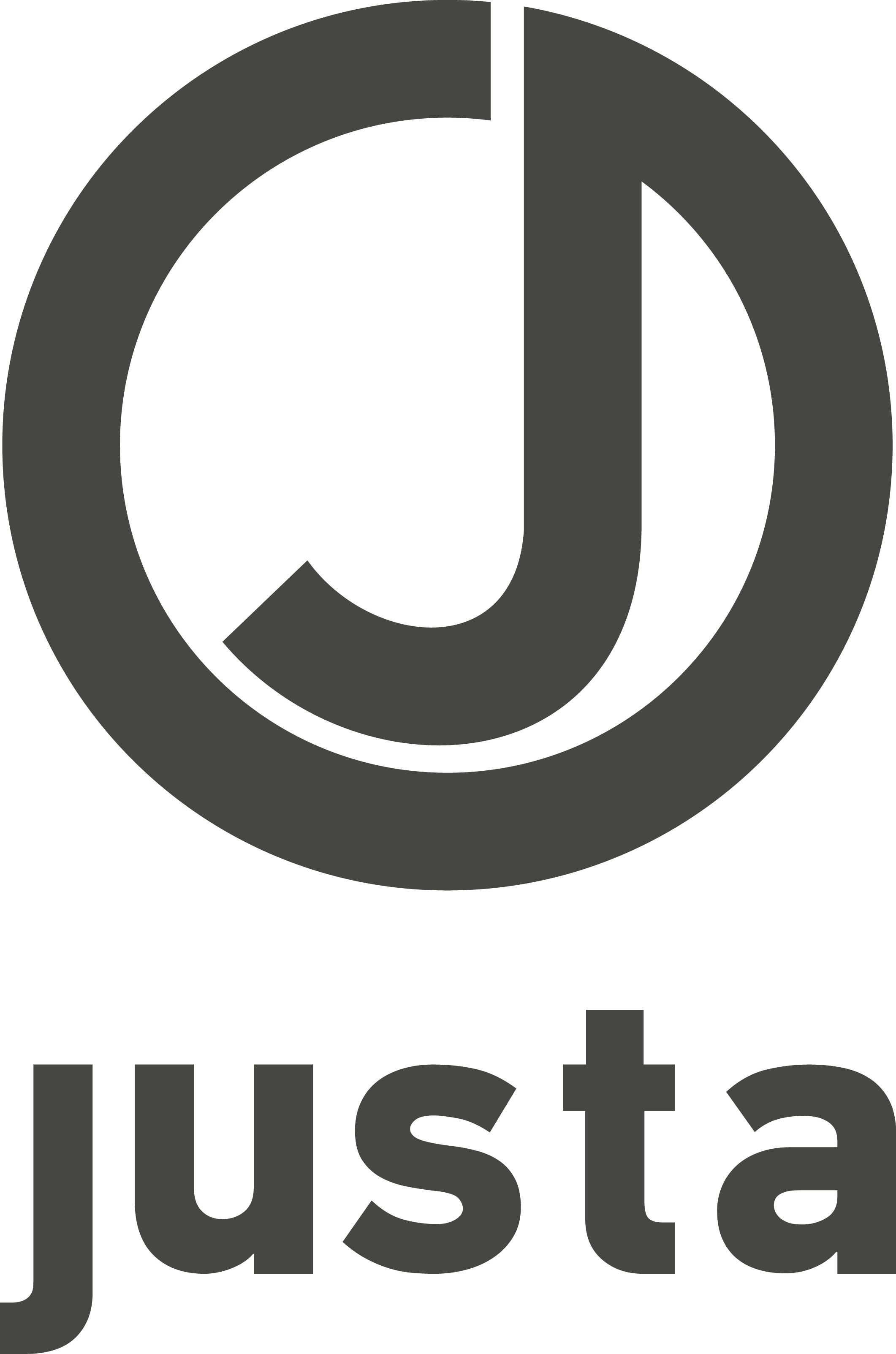 Justa Logo - Gray Version - Justa (2122x3206), Png Download