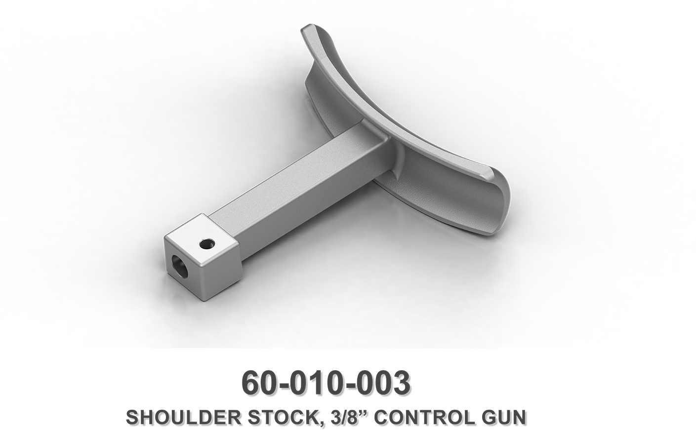 3/8" Control Gun Shoulder Stock - Monochrome (2000x1000), Png Download