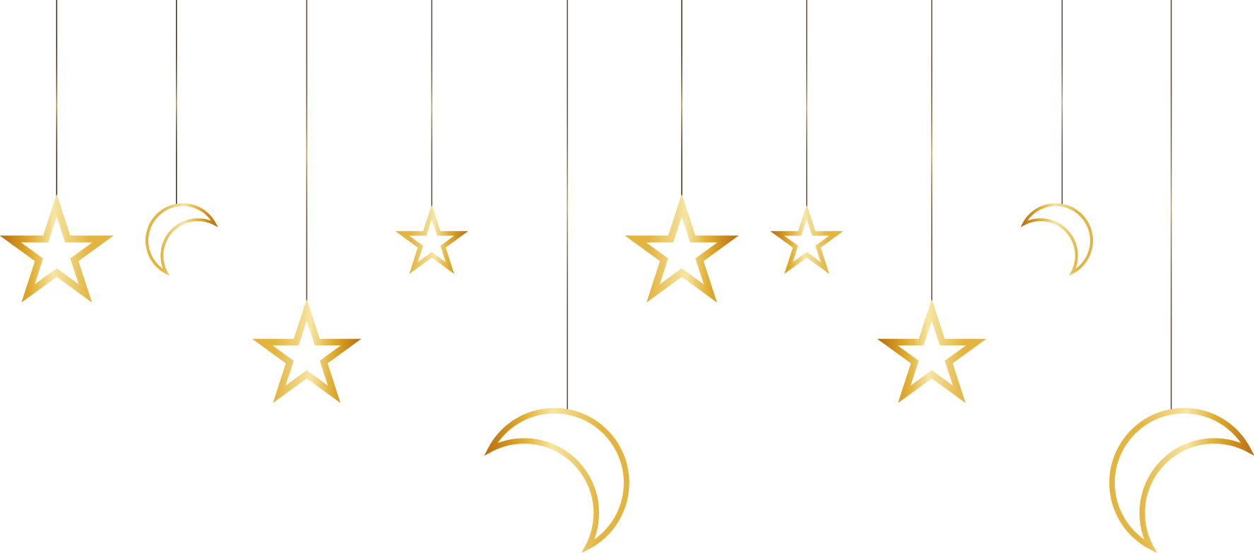 Download Line Of Stars Png - Stars And Moon Png - HD Transparent PNG - NicePNG.com
