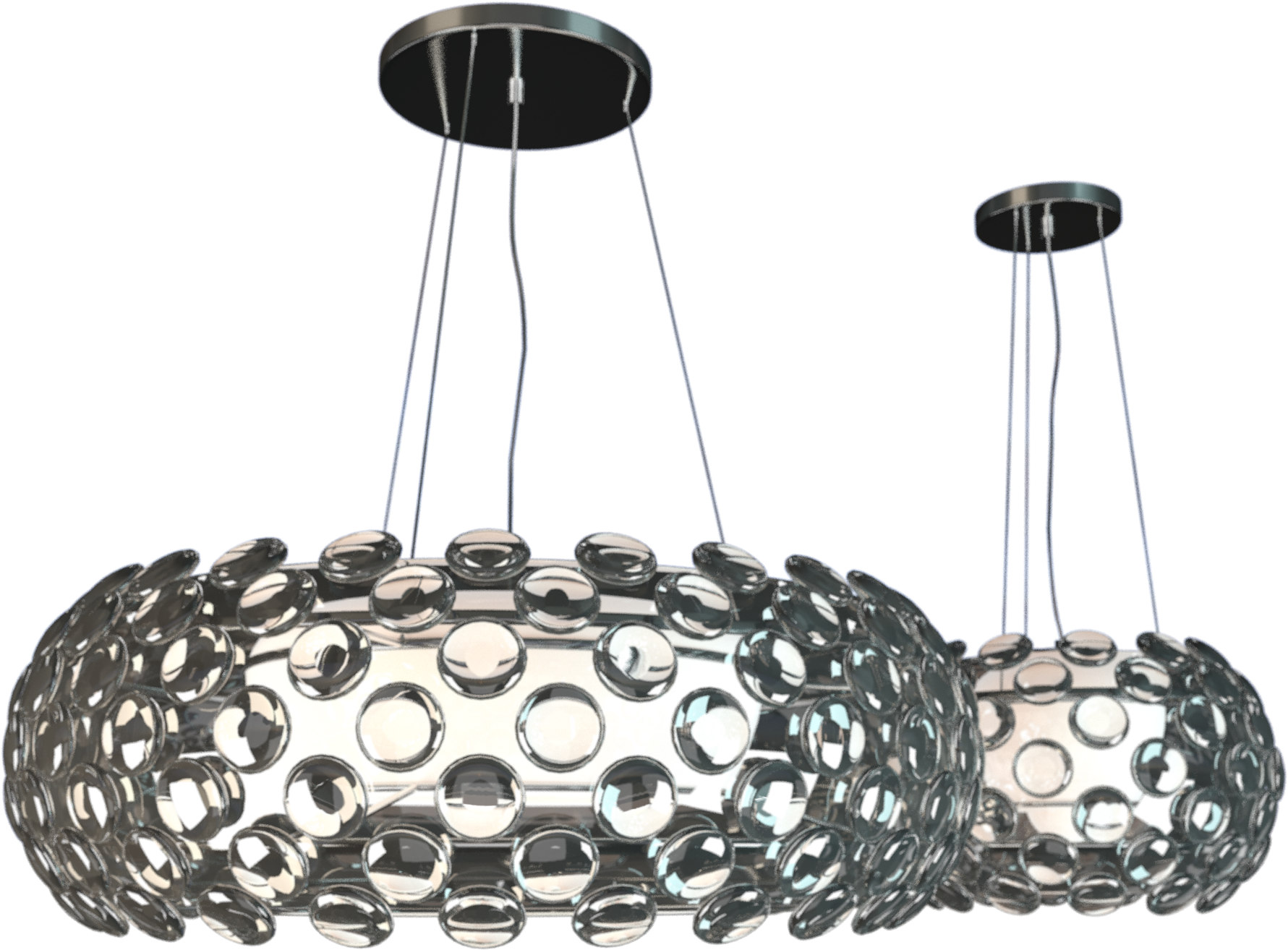 Crystal Ball Chandelier By Maishang (2000x2000), Png Download