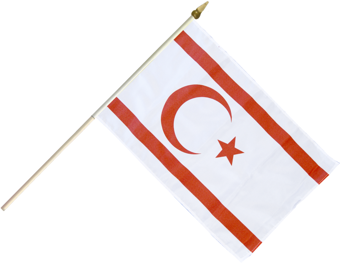 North Cyprus Hand Waving Flag - Drapeau Chypre Nord (1500x998), Png Download