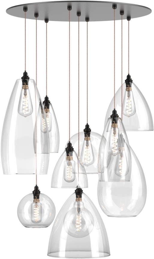 Clear Glass Cluster Globe Pendant Ceiling Light, The - Ceiling Fixture (800x1000), Png Download