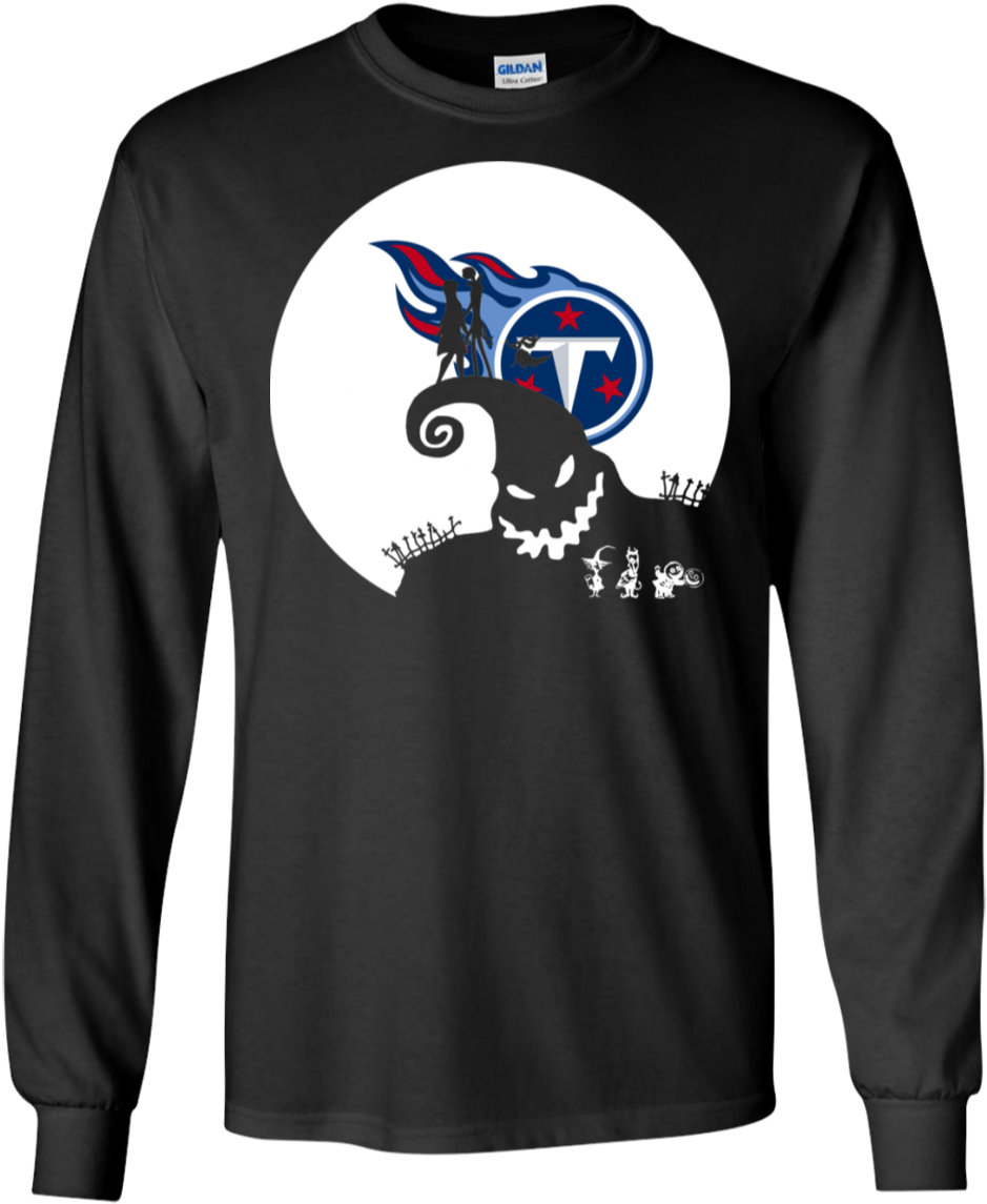 Jack Skellington And Sally Tennessee Titans Halloween - Shirt (1155x1155), Png Download
