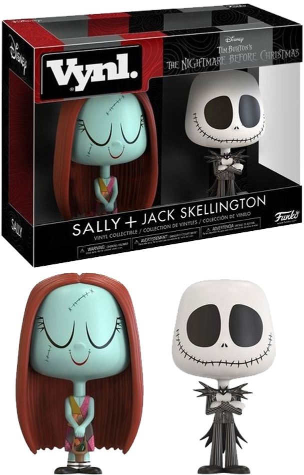 Nightmare Before Christmas Vynl Vinyl Jack & Sally - Nightmare Before Christmas Vynl (1000x1000), Png Download