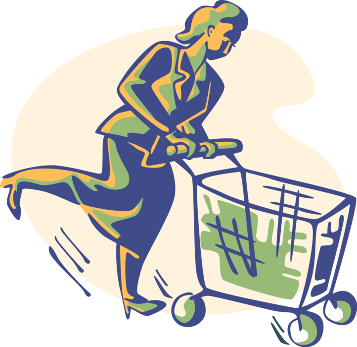 Vector Illustration Of Supermarket Grocery Shopper - Clasificacion Social De Los Productos (722x700), Png Download