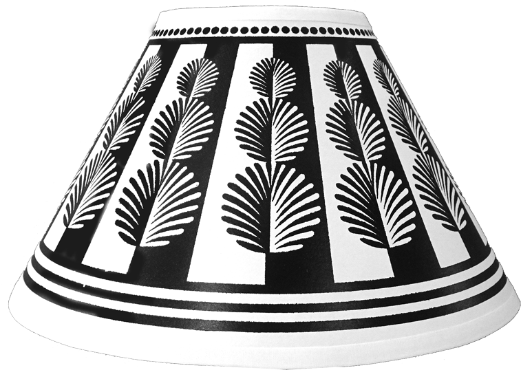 Lampshade10inch - Topiary Bw - Lampshade (850x560), Png Download