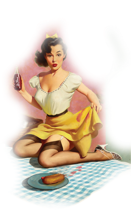 About Us - 50's Pin Up Girl Art (491x724), Png Download