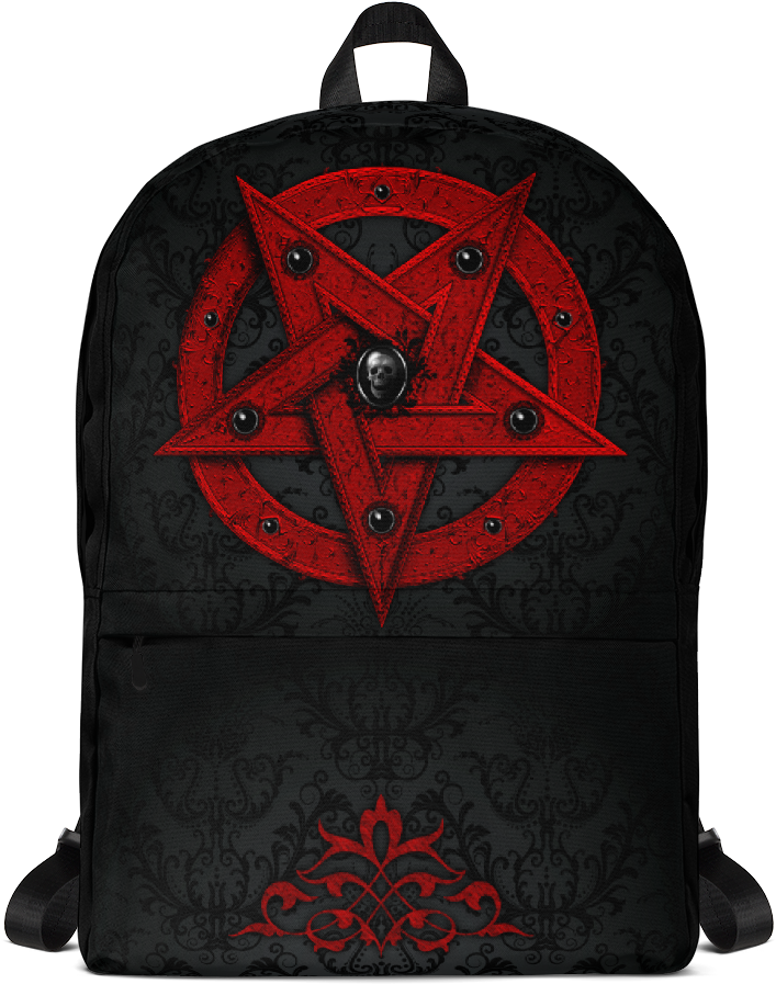 Red Pentagram Backpack - Backpack (1000x1000), Png Download