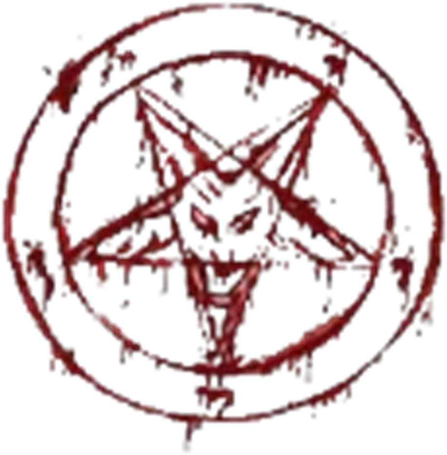 Red Sticker - Satanic Pentagram (1024x1024), Png Download