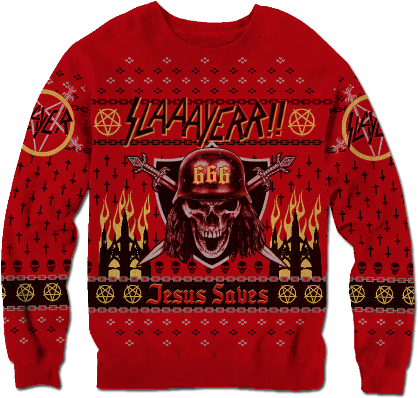 Slayer 666 Holiday Sweater - Slayer Xmas Sweater (1000x1000), Png Download