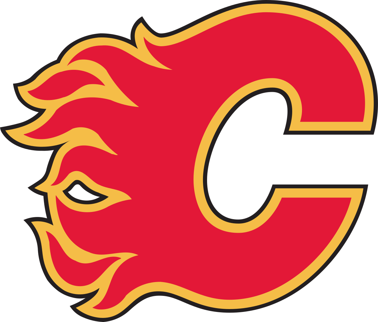 Calgary Flames - Calgary Flames Logo (1203x1024), Png Download