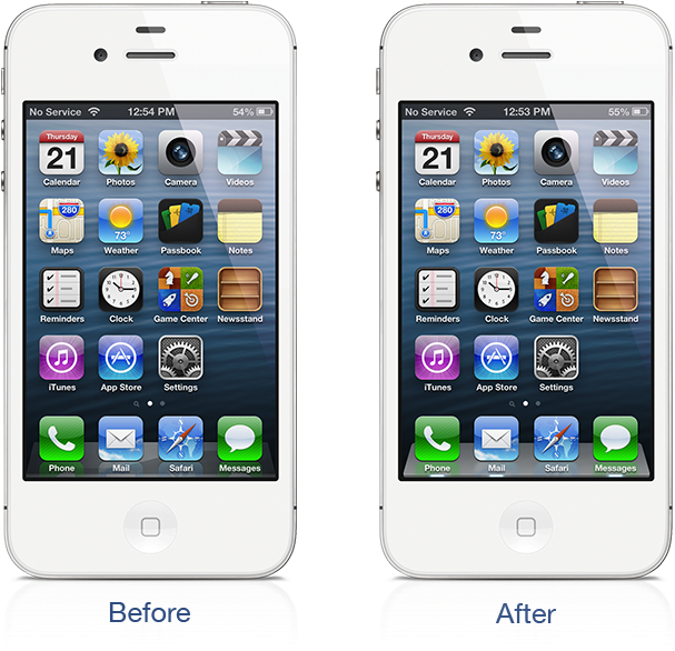 Iphone Transparent Dock - Full Hd Iphone 4s (700x585), Png Download