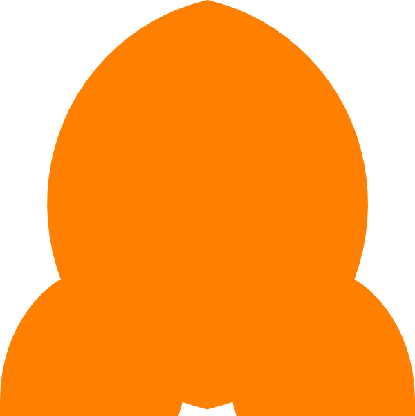 Orange Rocket 2 Clip Art (600x601), Png Download