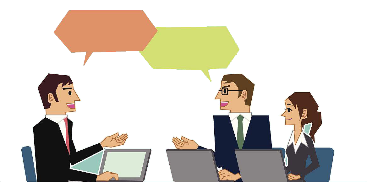Clipart Business Meeting - Discussion Png (1184x580), Png Download