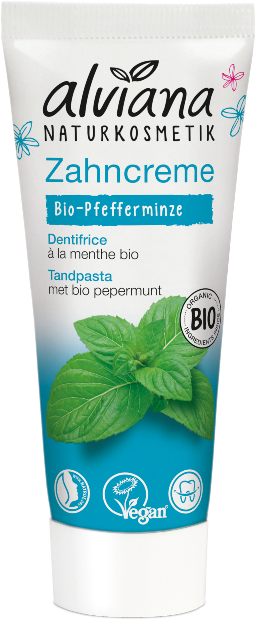 Alviana Naturkosmetik Organic Peppermint Toothpaste - Herbal (826x2000), Png Download