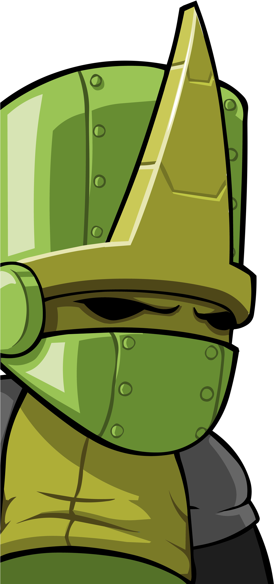 Snakey - Castle Crashers Forest Knight (1228x2745), Png Download