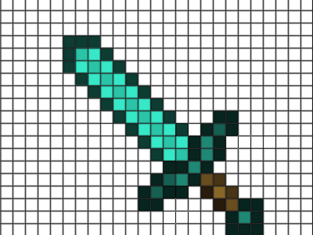 Minecraft Clipart Diamond Build - Espada Do Minecraft Png (640x480), Png Download