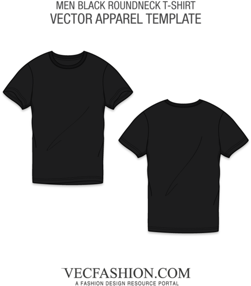 Vector Royalty Free Some Handpicked Vectors Tagged - Round Neck T Shirt Vector (600x600), Png Download