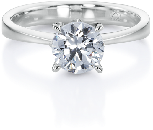Classic Crown Solitaire Engagement Ring - Pre-engagement Ring (800x776), Png Download
