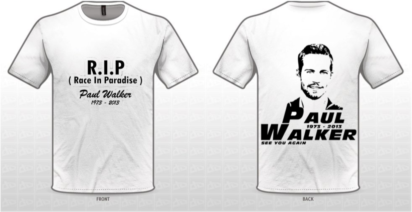T-shirt Paul Walker - Plain Black Shirt Deviant (1023x546), Png Download