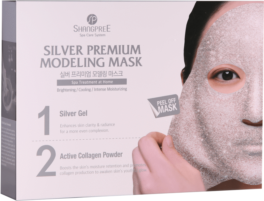 Silver Premium Modeling "rubber" Mask - Shangpree Gold Premium Modeling Mask (1000x800), Png Download