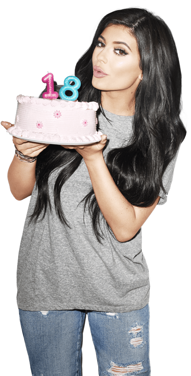 Kylie Jenner Cake 18 Png Image - Kylie Jenner Transparent Png (651x1226), Png Download