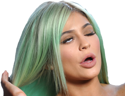 “ Transparent Kylie Jenner - Kylie Jenner Green Hair Meme (500x409), Png Download