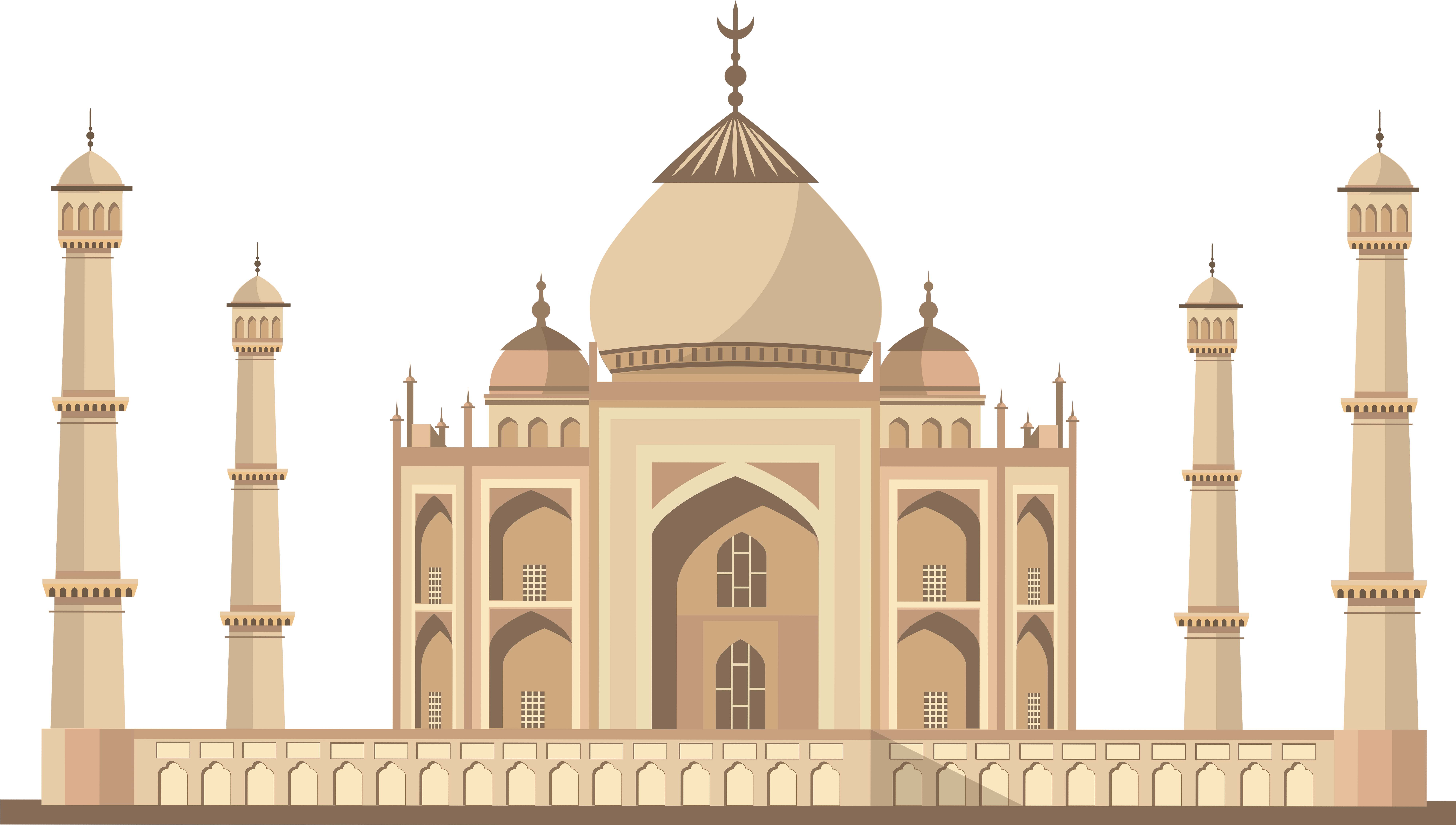 Taj Mahal India Png Clip Art - Taj Mahal (8000x4572), Png Download