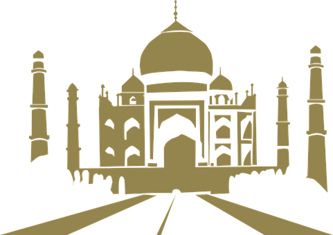 Taj Mahal India Architecture Agra Mausoleu - Taj Mahal Vector Png (481x340), Png Download