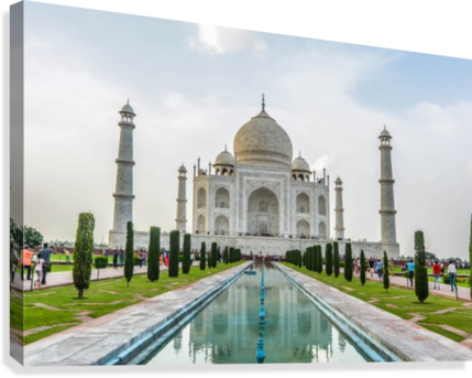 Taj Mahal India Canvas Print - Taj Mahal (429x343), Png Download