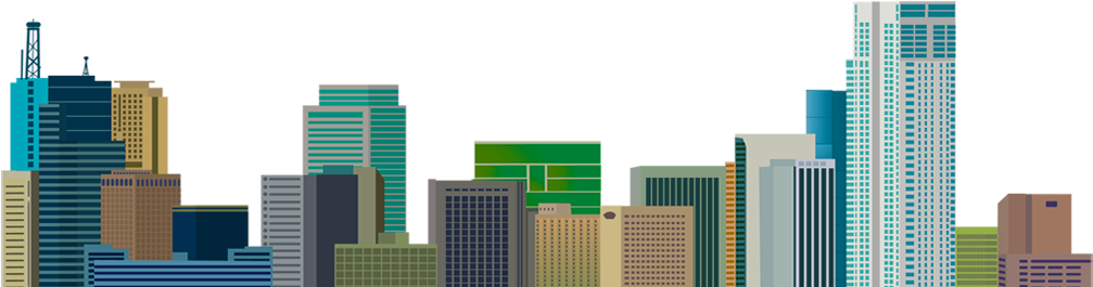 Cloud Mountains 1 Mountains 2 City Buildings - Businesses Buildings Png (1020x269), Png Download