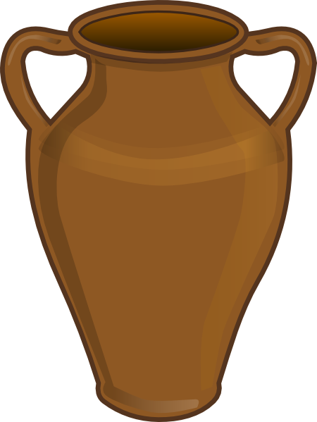 Clay Jar Clip Art At - Clay Jar Clipart (450x599), Png Download