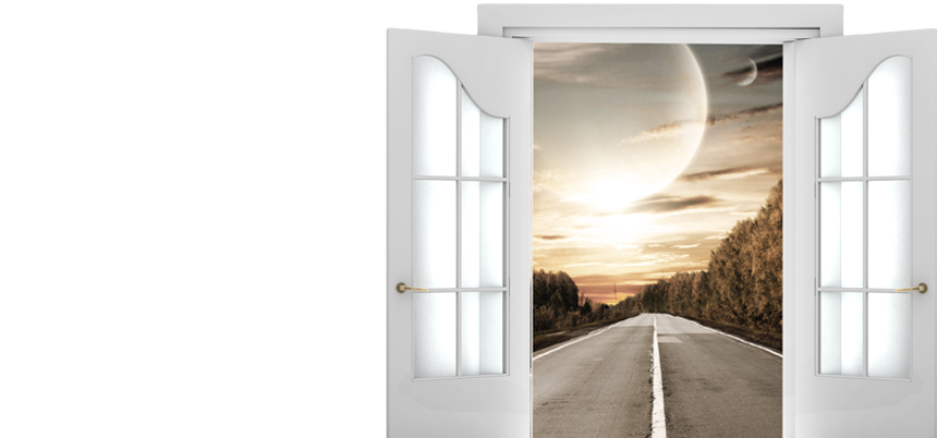 Graphic Stock Wonderful With Non Looping Powerpoint - Double Doors Transparent Png (1071x440), Png Download